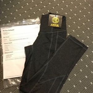 Premium Speckled Black Heart Booty Leggings by TYC